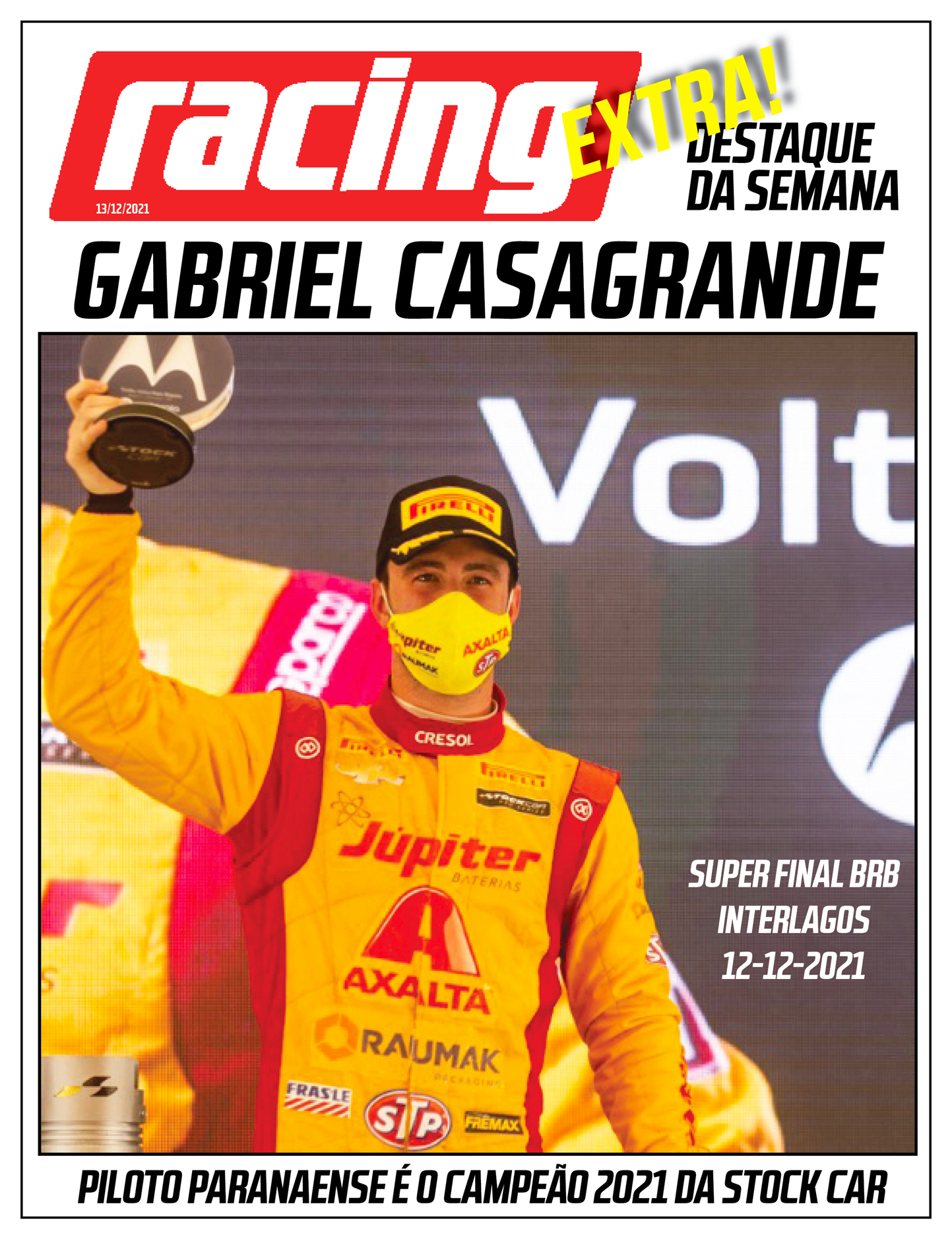 Capa Extra - Gabriel Casagrande campeão da Stock Car 2021