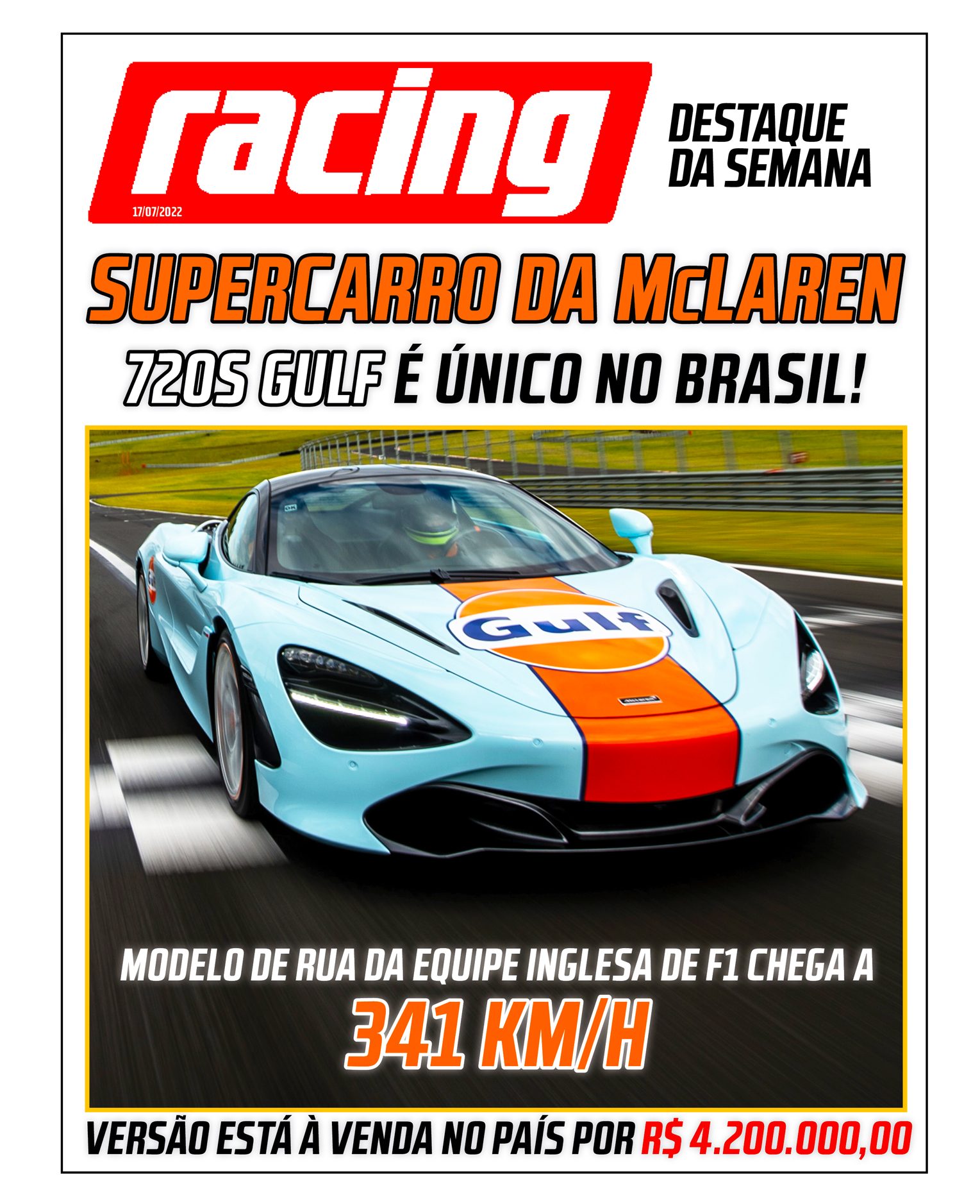 Supercarros McLaren 720S Gulf