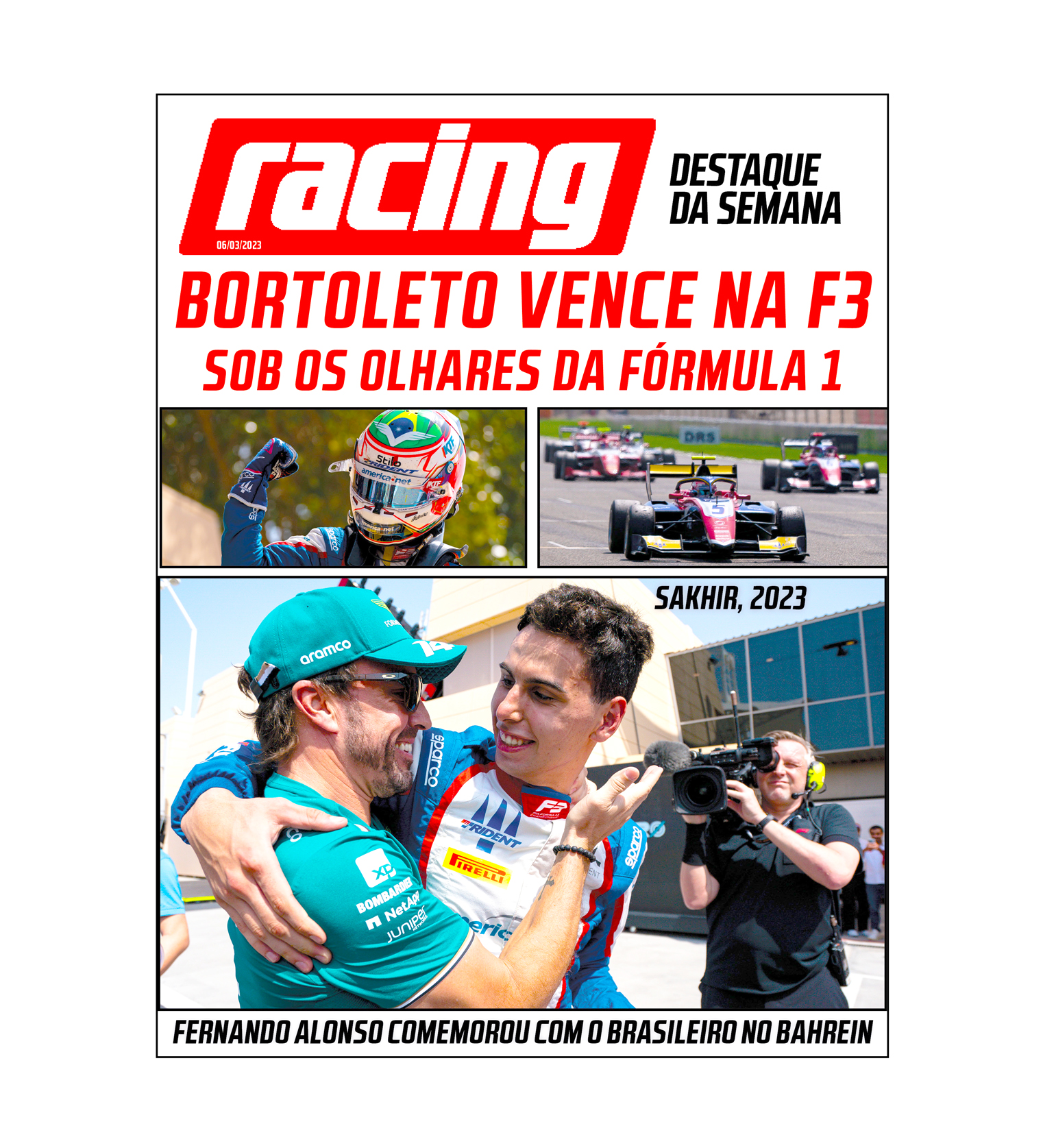 Gabriel Bortoleto vence na FIA F3