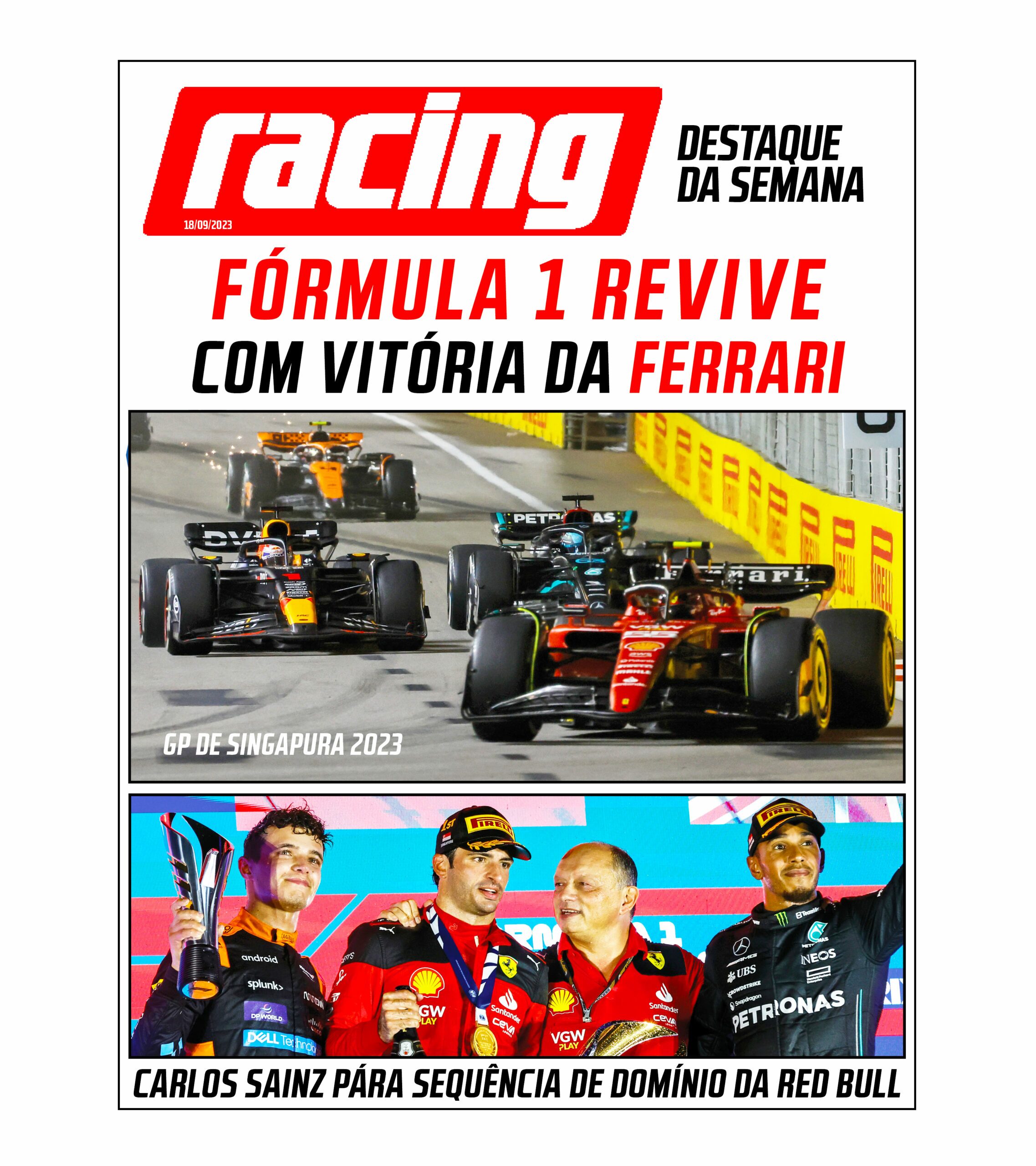 Fórmula 1: Ferrari domina treinos livres para o GP de Singapura