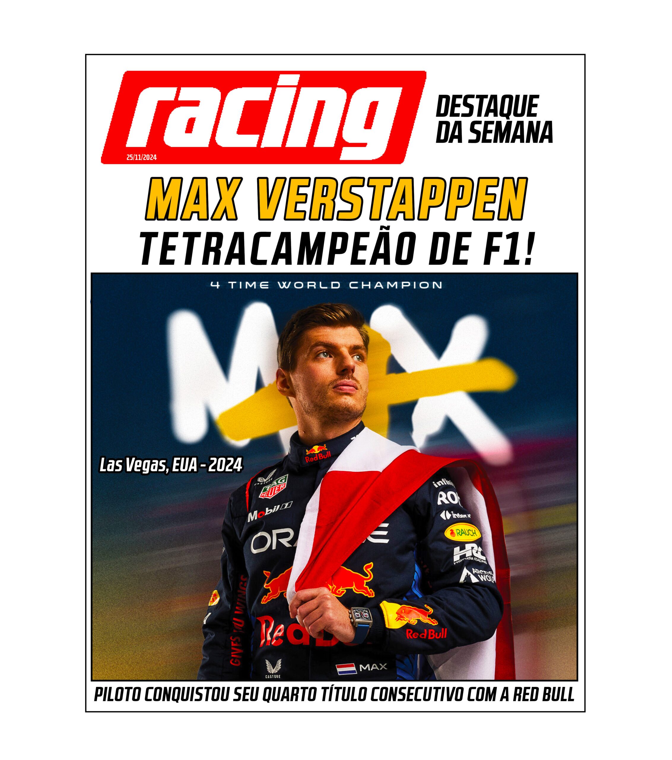 Max Verstappen Tetracampeão Mundial de F1 2024